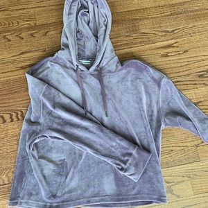 Purple velvet extremely soft and warm hoodie